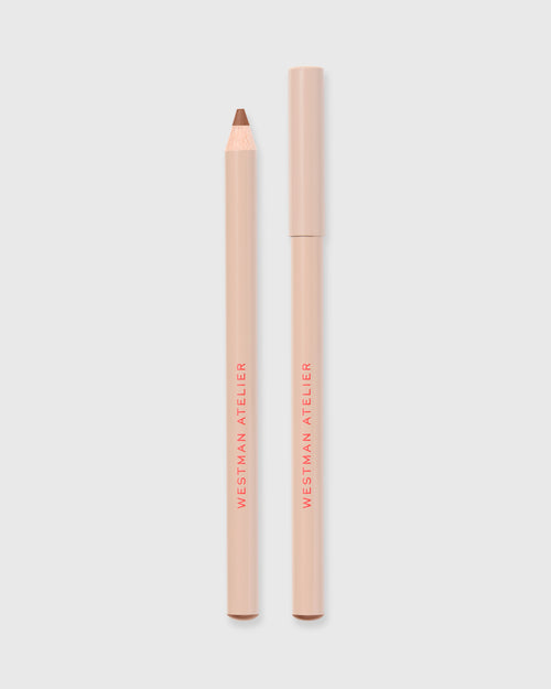 Lip liner in Biscuit on grey background.
