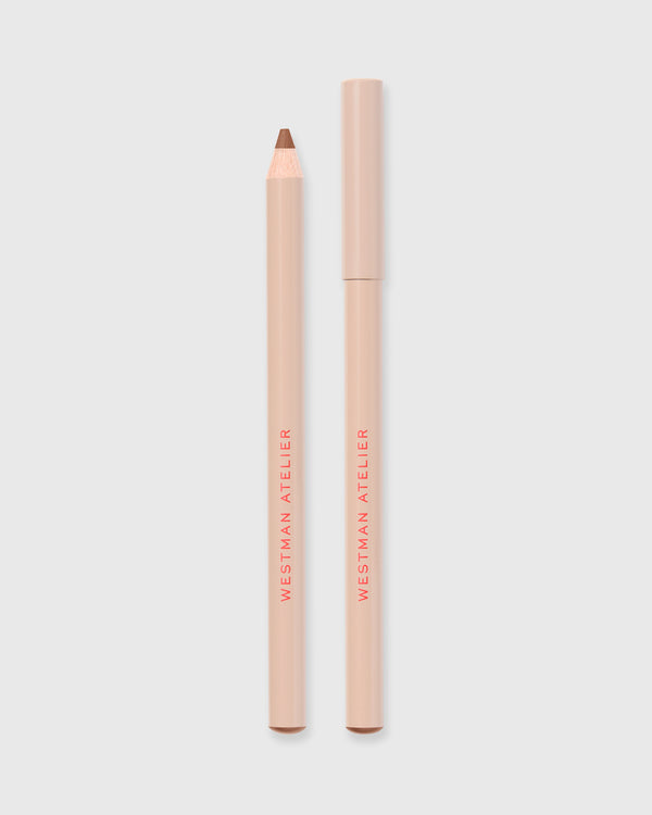 Lip liner in Biscuit on grey background.